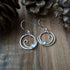 Handmade Silver Wave Earrings With Aquamarine
