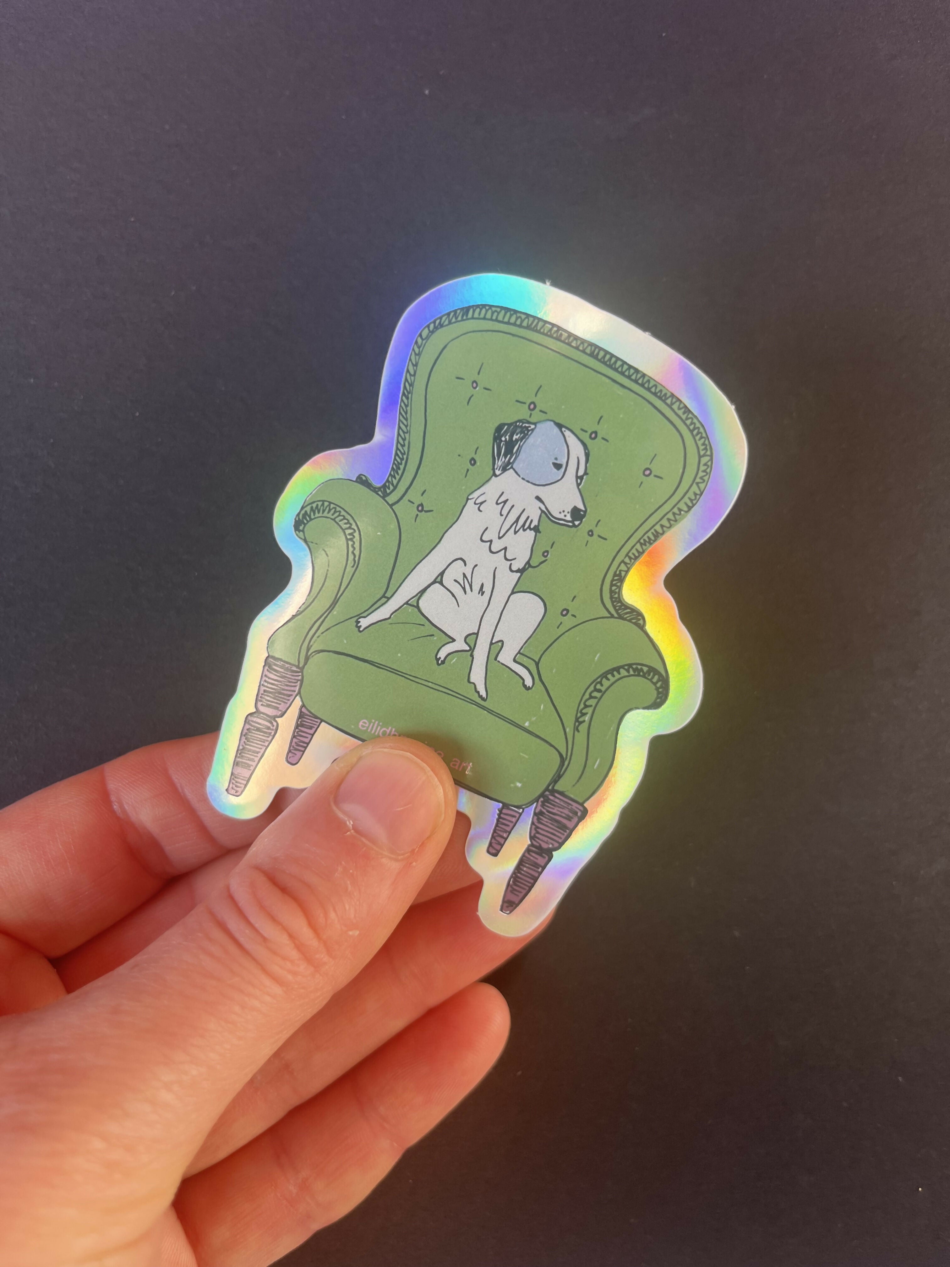 Sticker - Dog On Chair