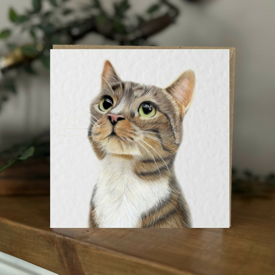 Cat Greeting Card – Pet Lover Gift – Handmade Blank Card