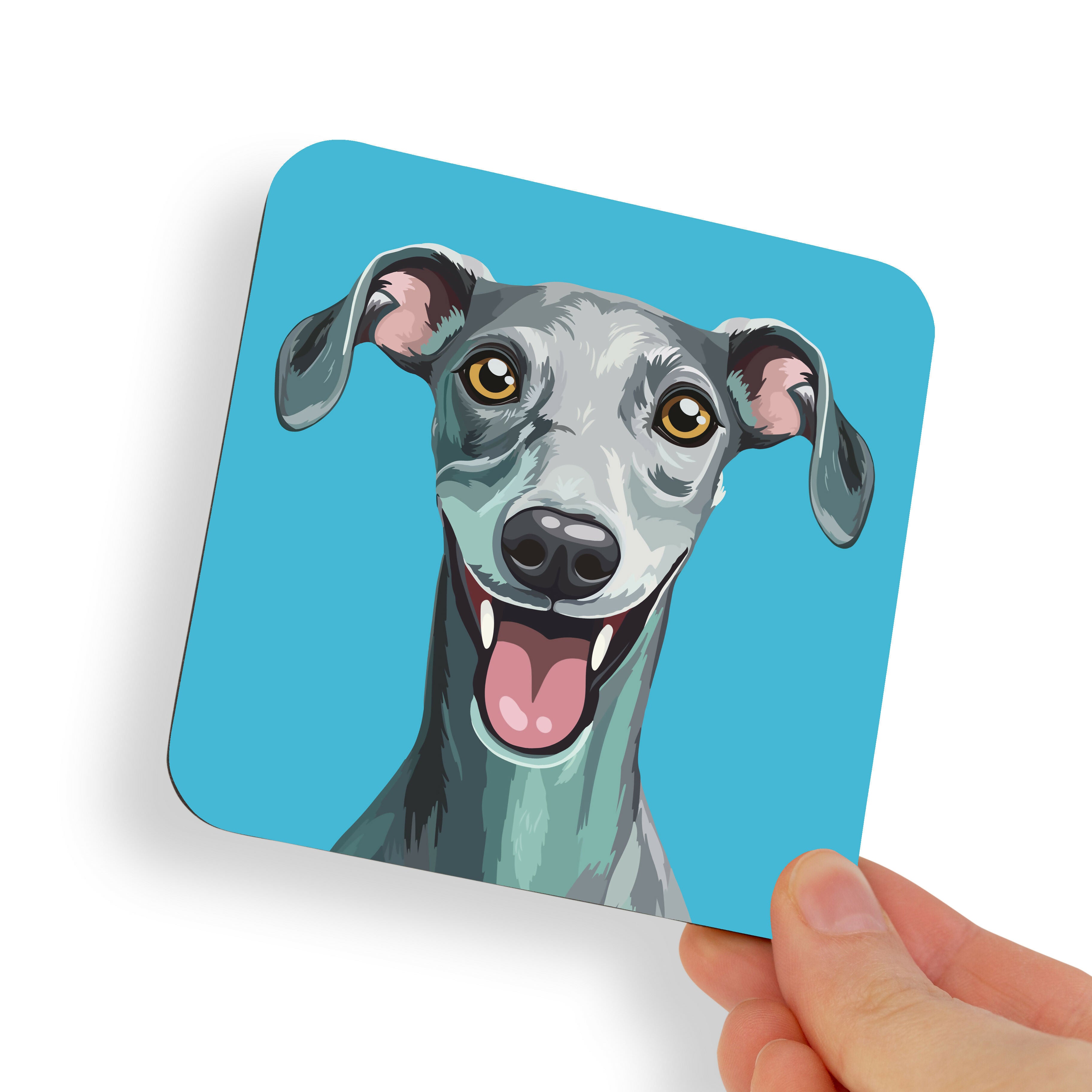 Greyhound Grey Dog Coaster