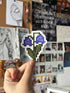 Pixel Bluebell Die-Cut Sticker