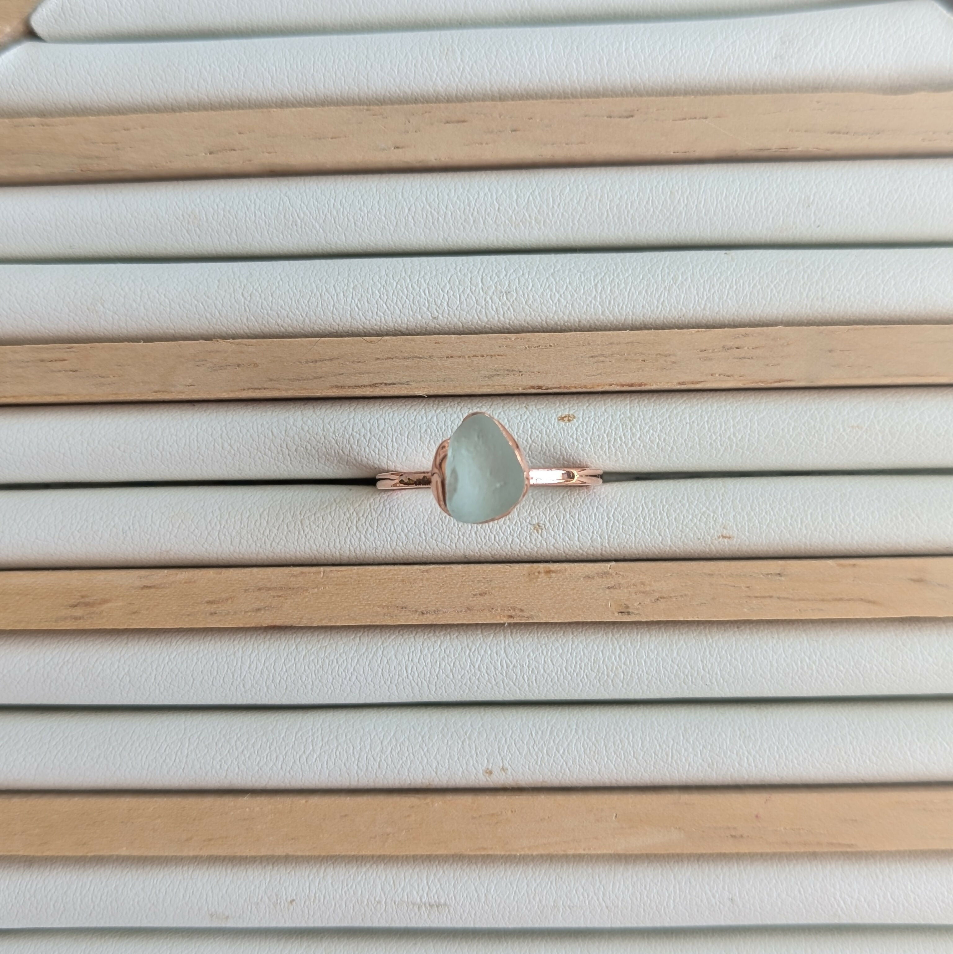 Seaglass Ring - size O