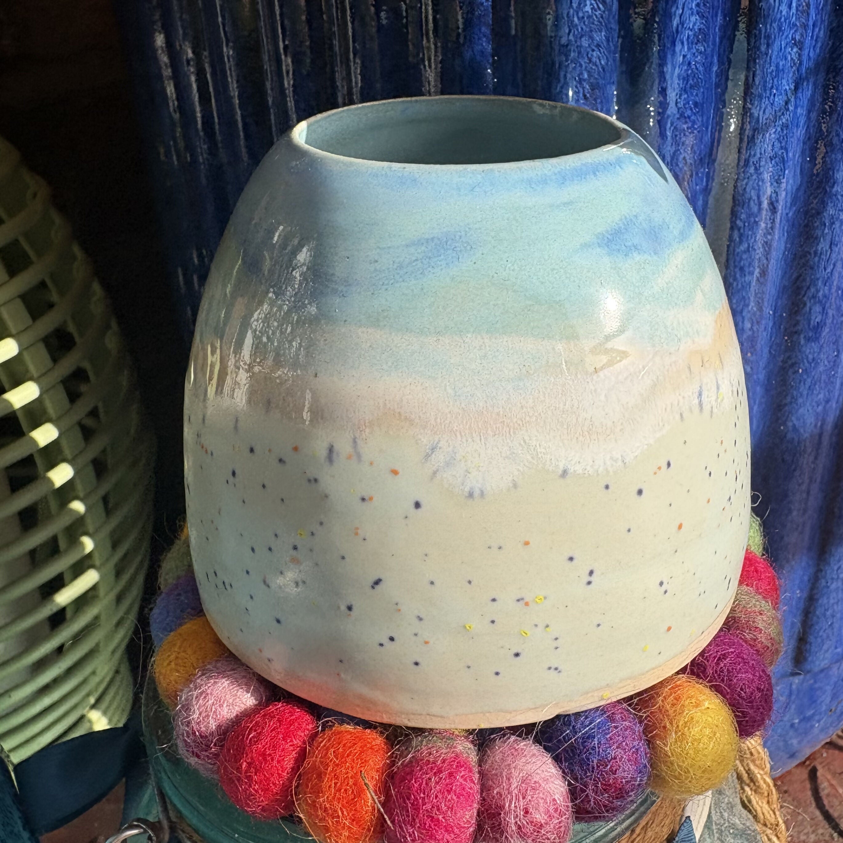 Blue Speckled Beehive