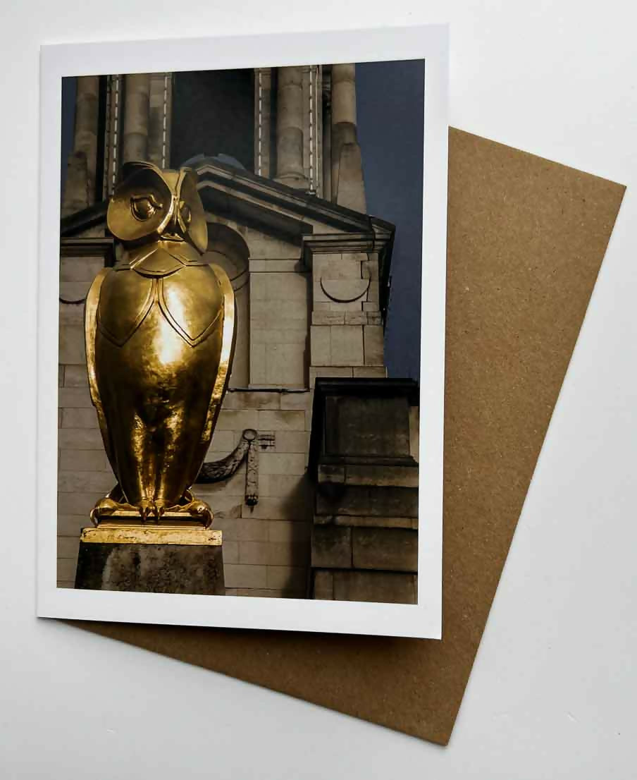 Owl, Leeds Civic Hall Art card