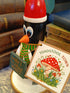 Handmade Wooden Holiday Penguin Figurine - "Waddle I Do Without Wine?"