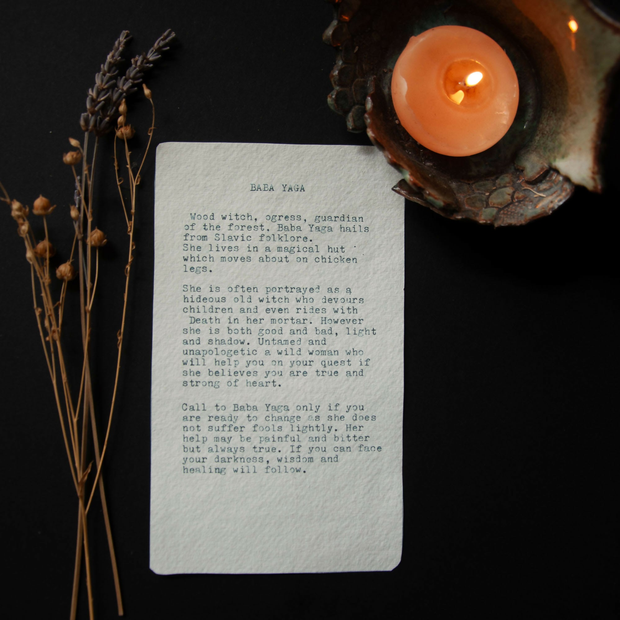 BABA YAGA GODDESS ALTAR CARD