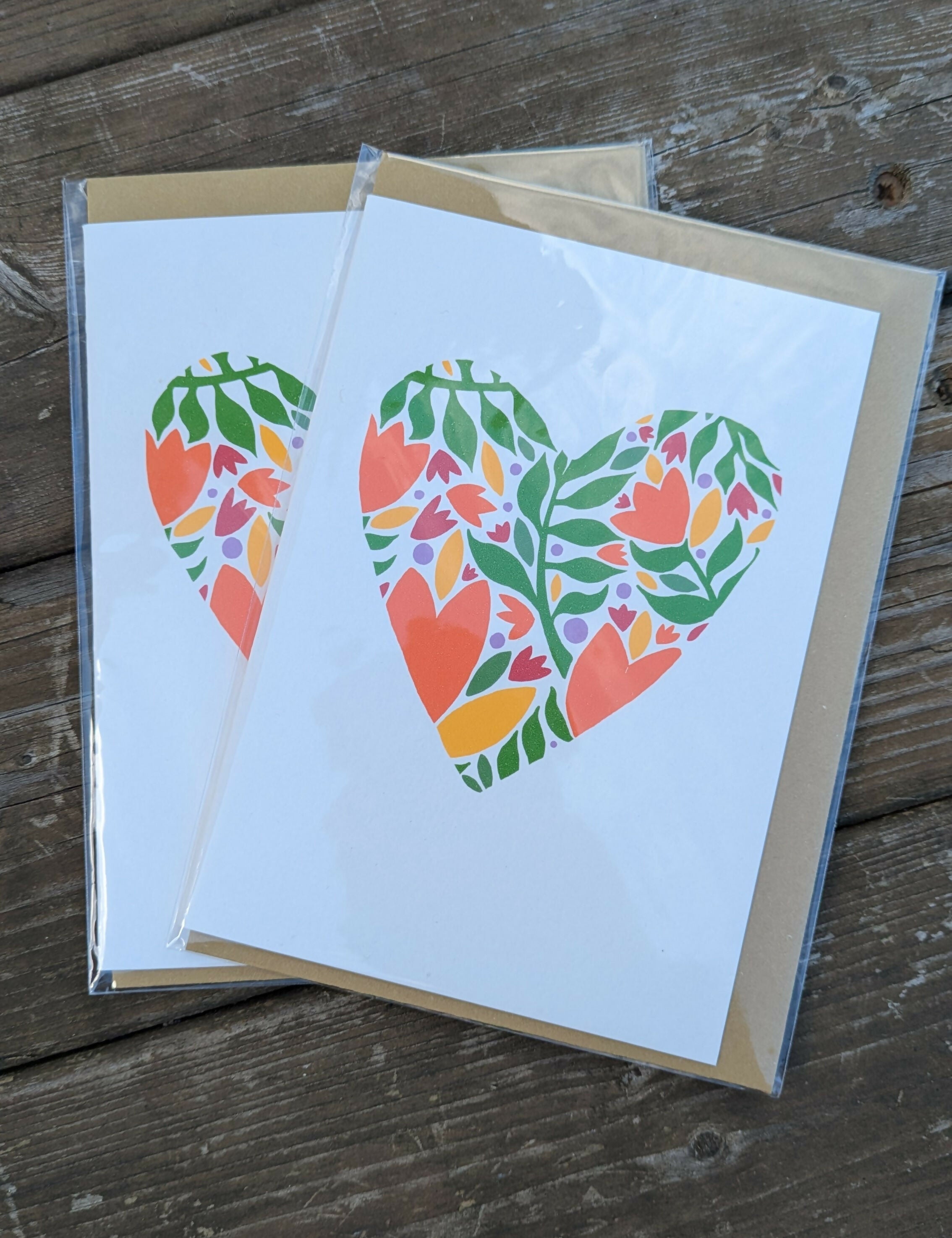 Floral Heart Greetings Card