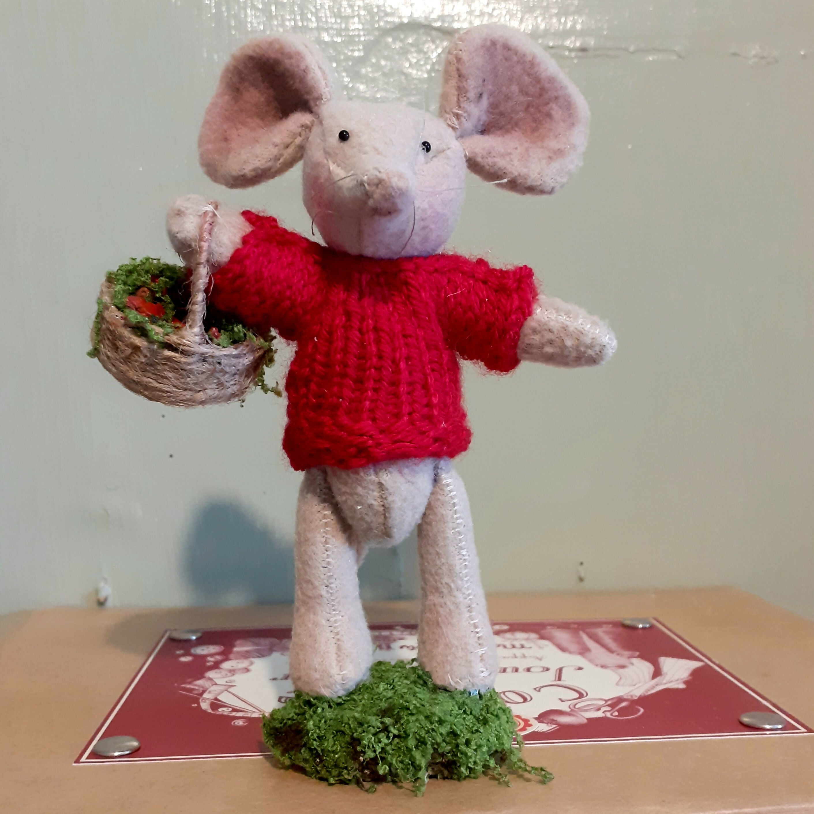 Mouse with Fruit Basket Ornament