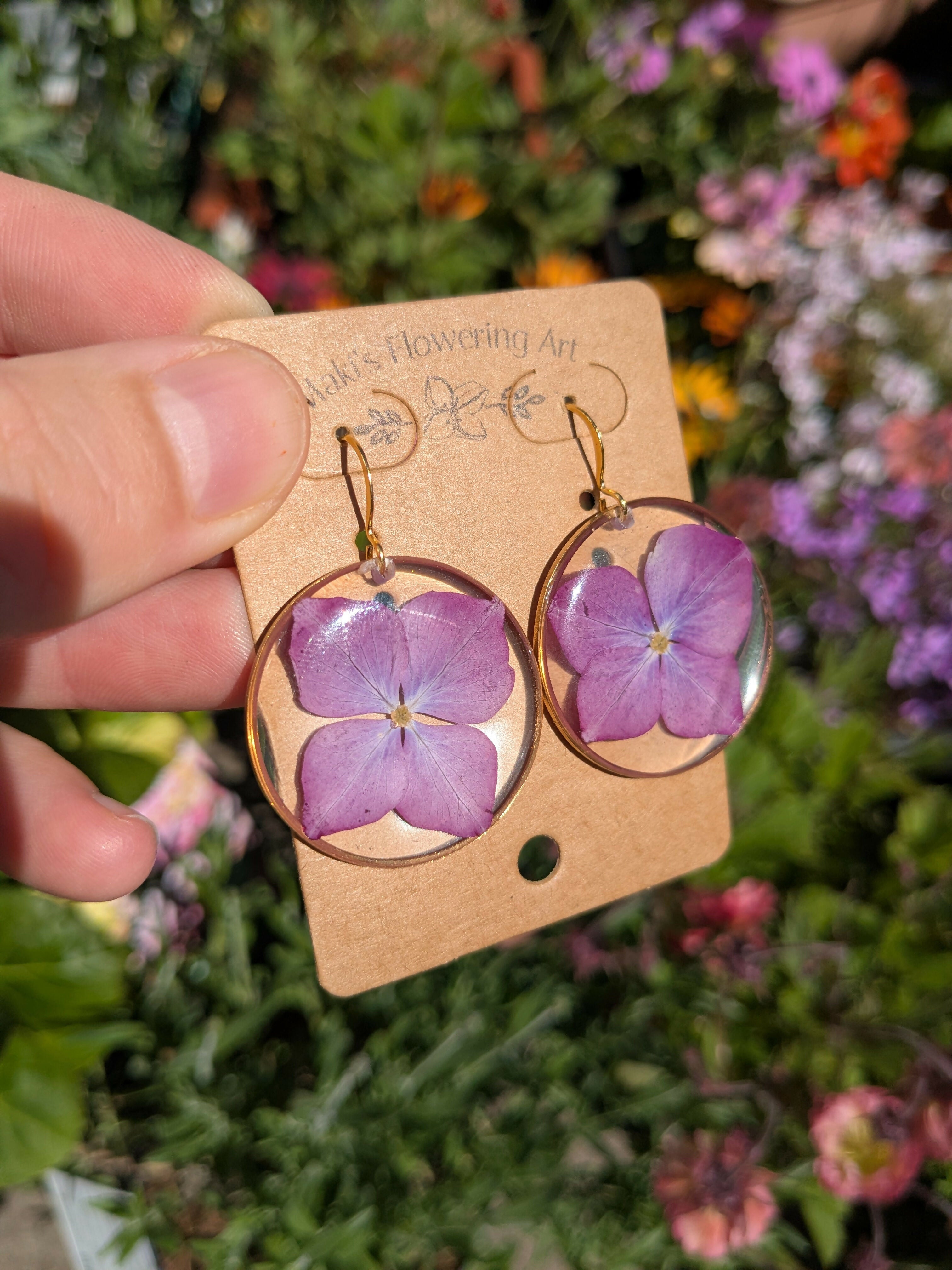 PINK HYDRANGEA EARRINGS