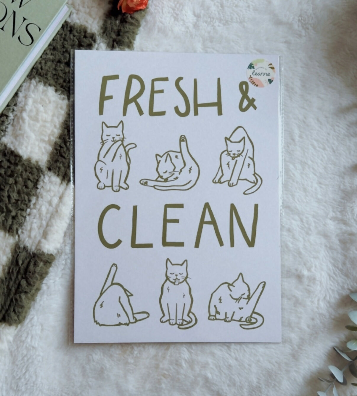 Fresh and Clean Cat Print