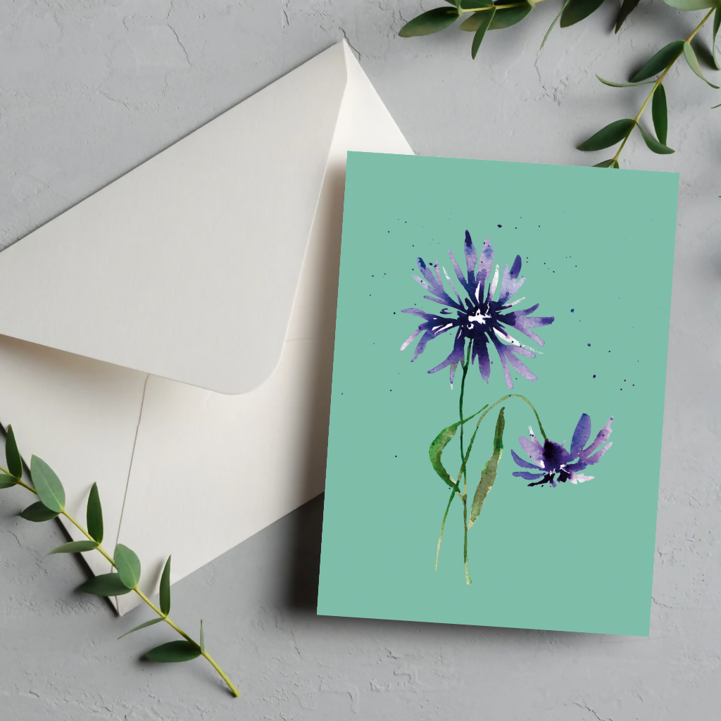 Cornflower Greetings Card