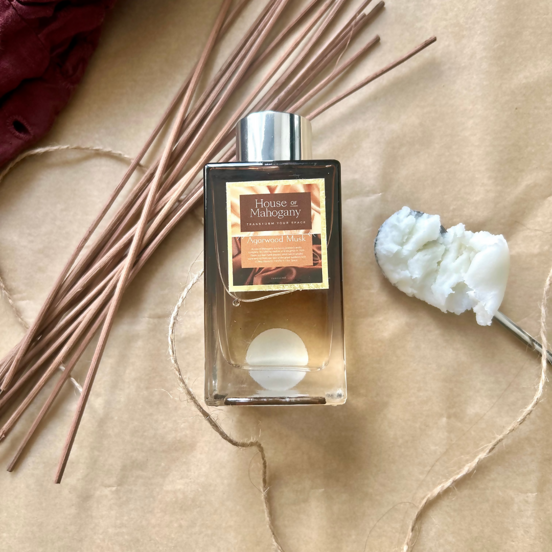Agarwood Musk Reed Diffuser & Black Fibre Sticks