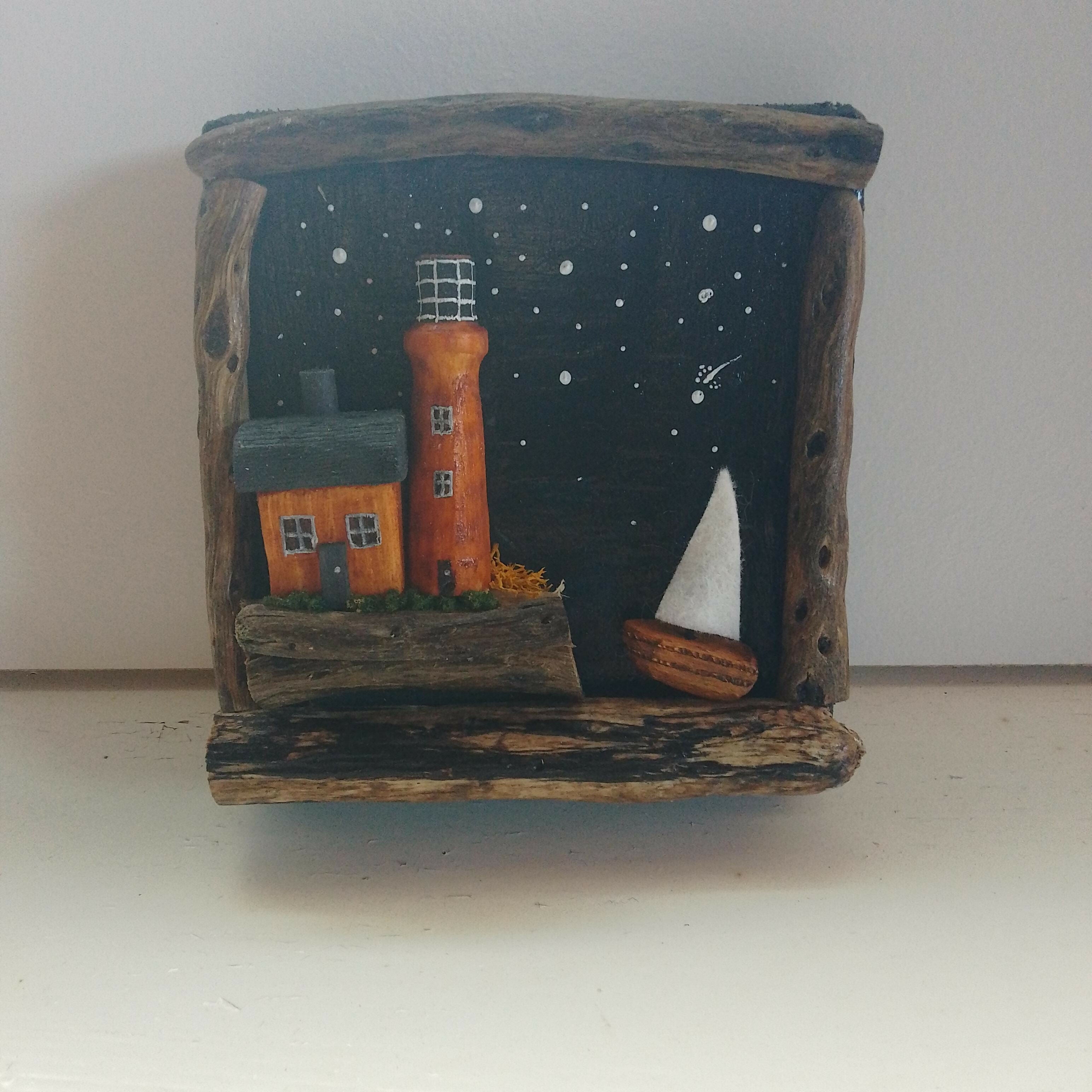 Lighthouse Picture Wooden Frame