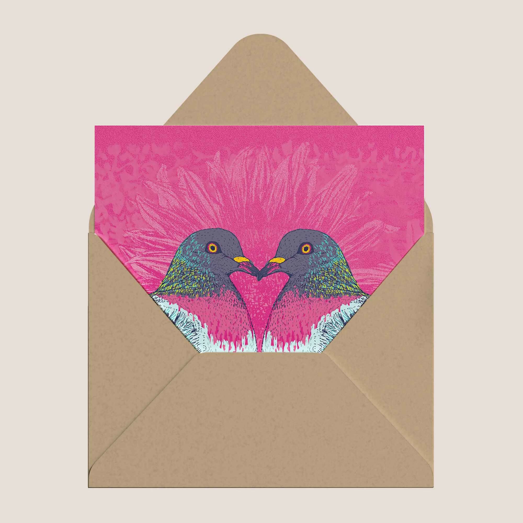 Love Pigeons – Illustrated Greeting Card