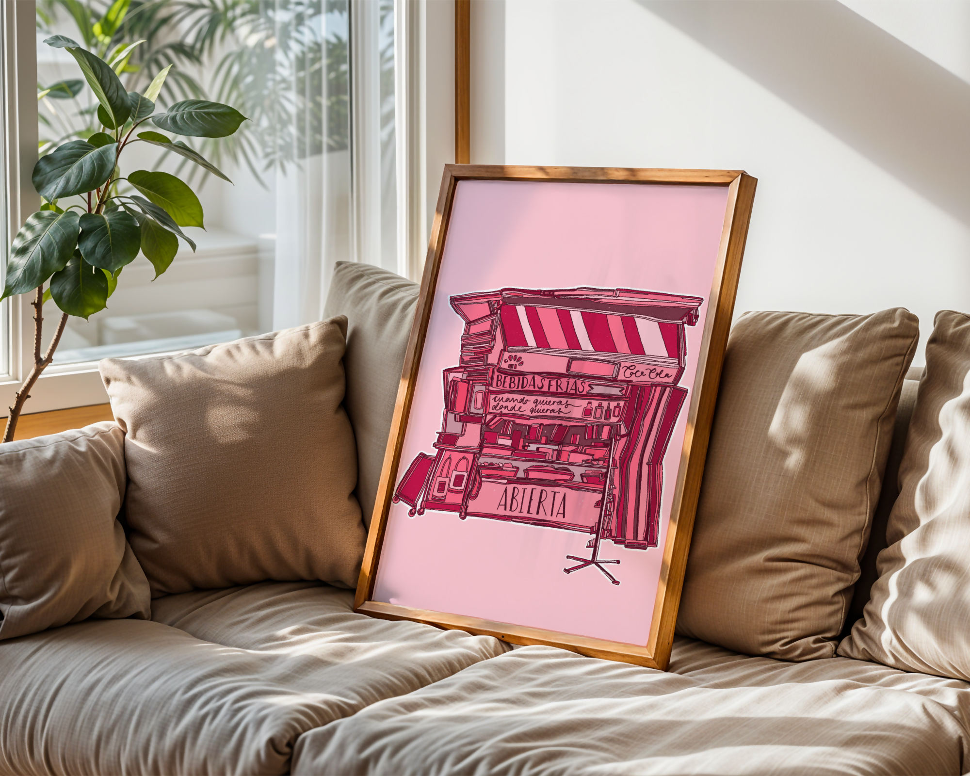 Hot Off The Pink Press A4 Hand Illustrated Poster