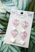 Pure Love Heart Pressed Flower Earrings