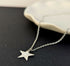 ‘Fallen Star’ Sterling Silver Small Hammered Star Pendant