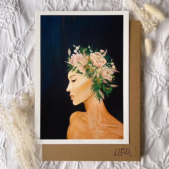 'In Bloom' Limited Edition, Fine Art, Giclee Mounted Print