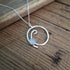 Handmade Silver Wave Necklace With Aquamarine 2