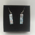 Silver and Blue Dichroic Glass Earrings