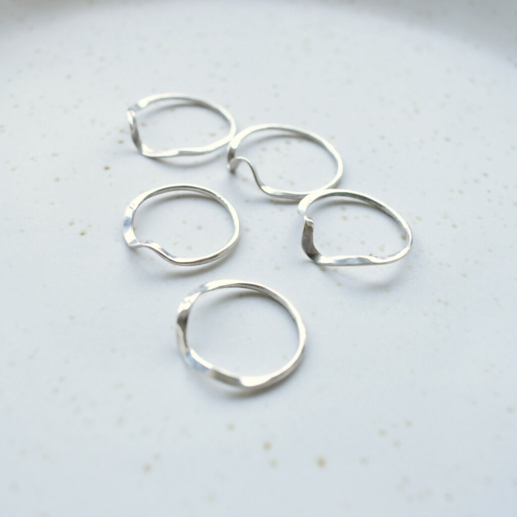 Sterling Silver Wave Ring