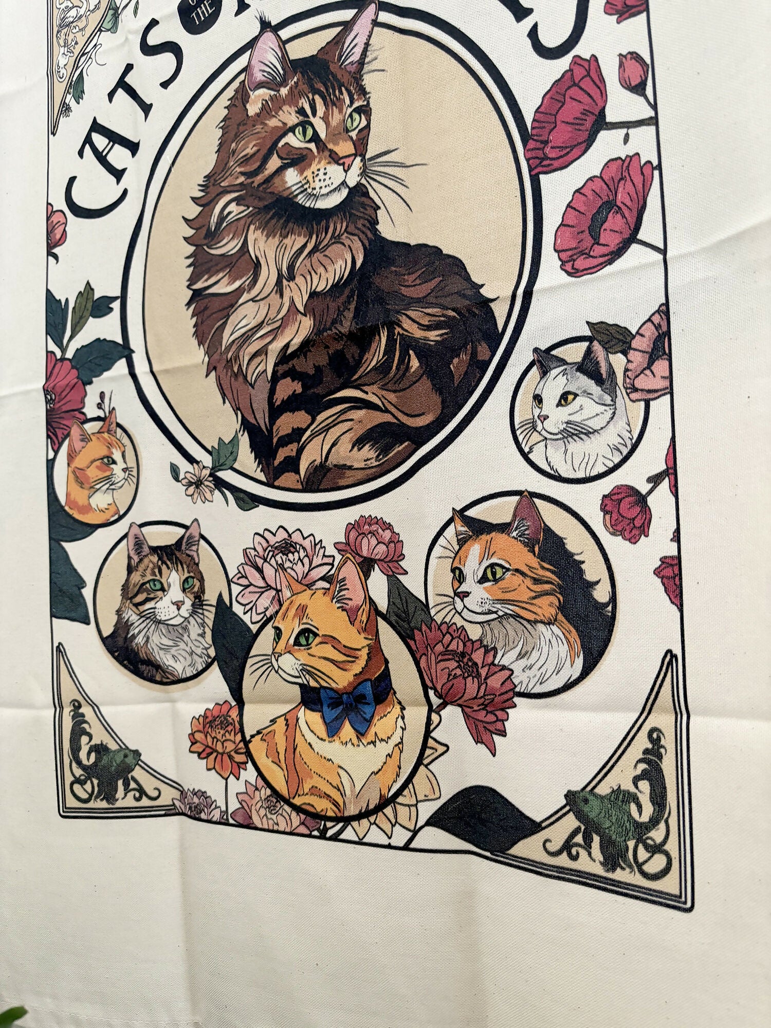 Hull Cats of the Avenues Tea Towel