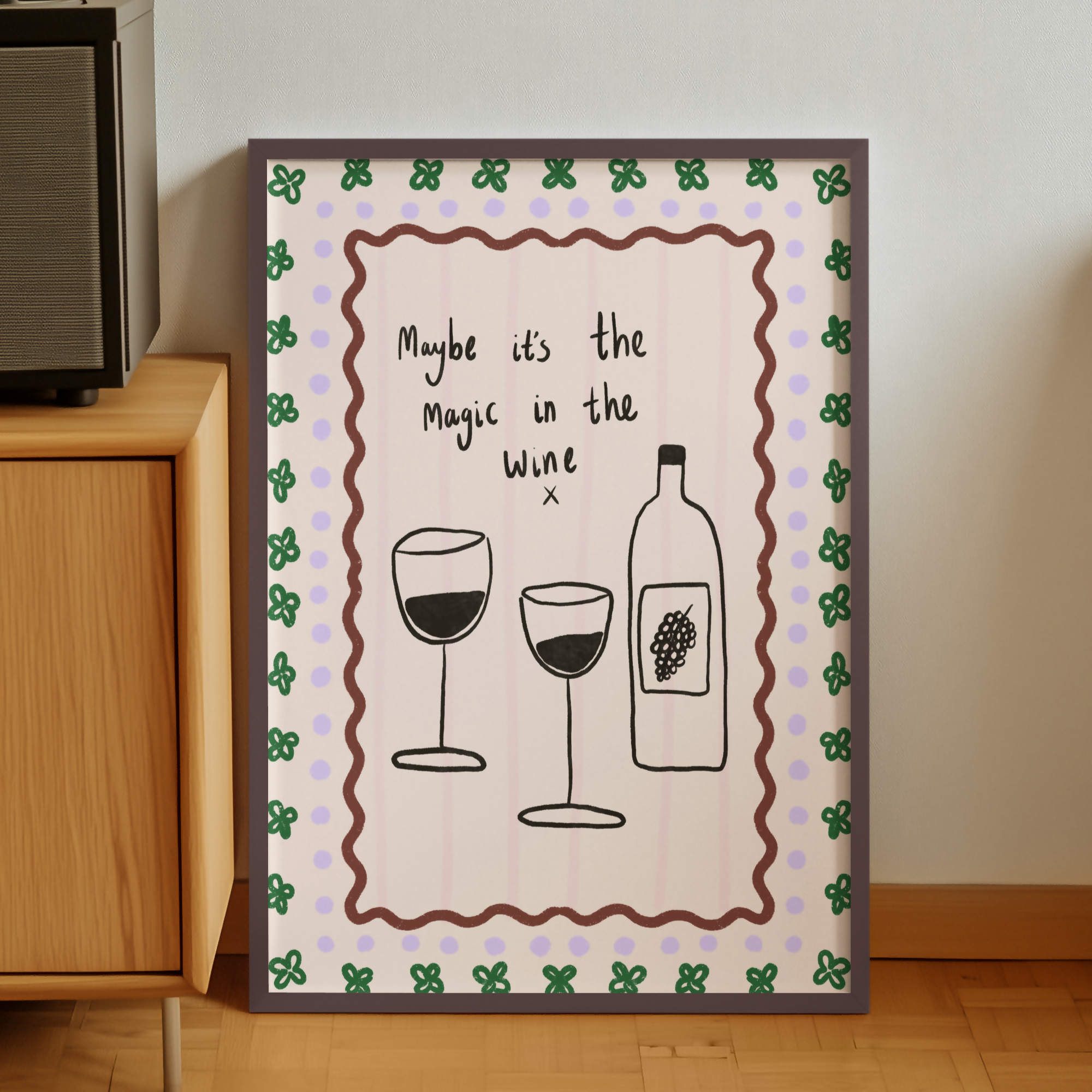 Magic In The Wine Print