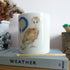 Barn owl and Moon Bone China Candle Holder