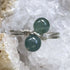 Handmade Sterling Silver Blue Water Jade Ring Size P