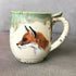 Handpainted Animal Mug Green/ cream /brown