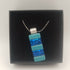 Turquoise and Blue Dichroic Glass Pendant