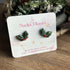Holly Leaves Studs