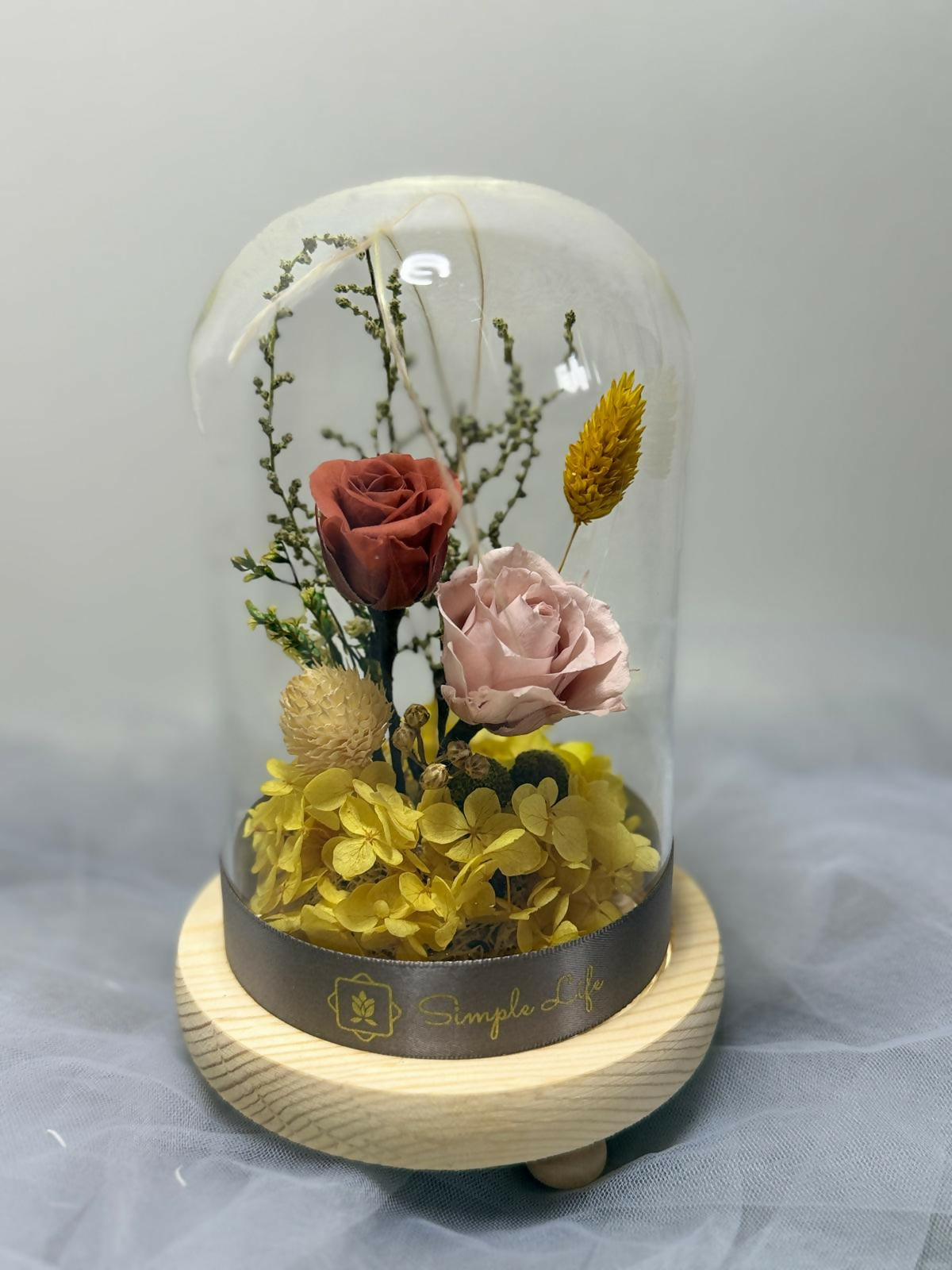 Preserved Flower Glass Dome