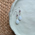 Sterling Silver Aquamarine & Amethyst Dangle Earrings