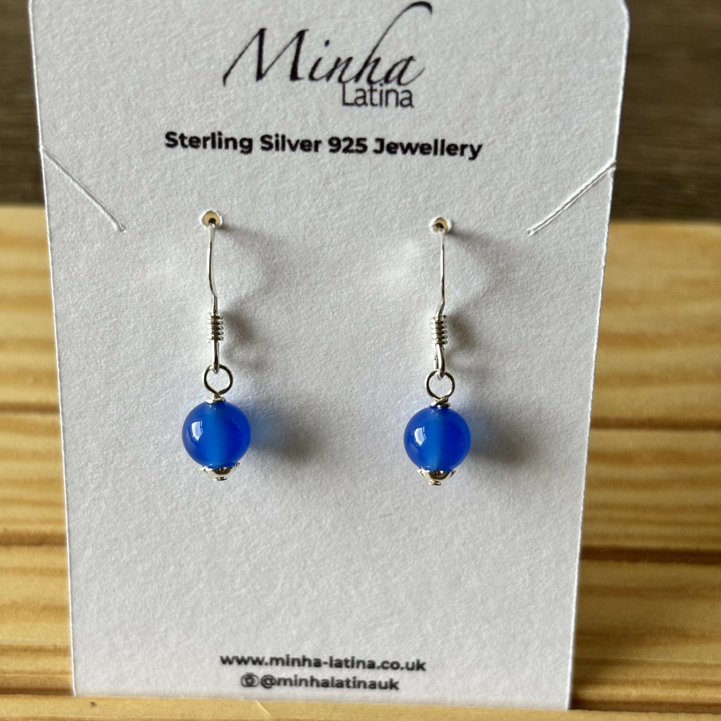 Sterling Silver with Natural Gemstones Earrings