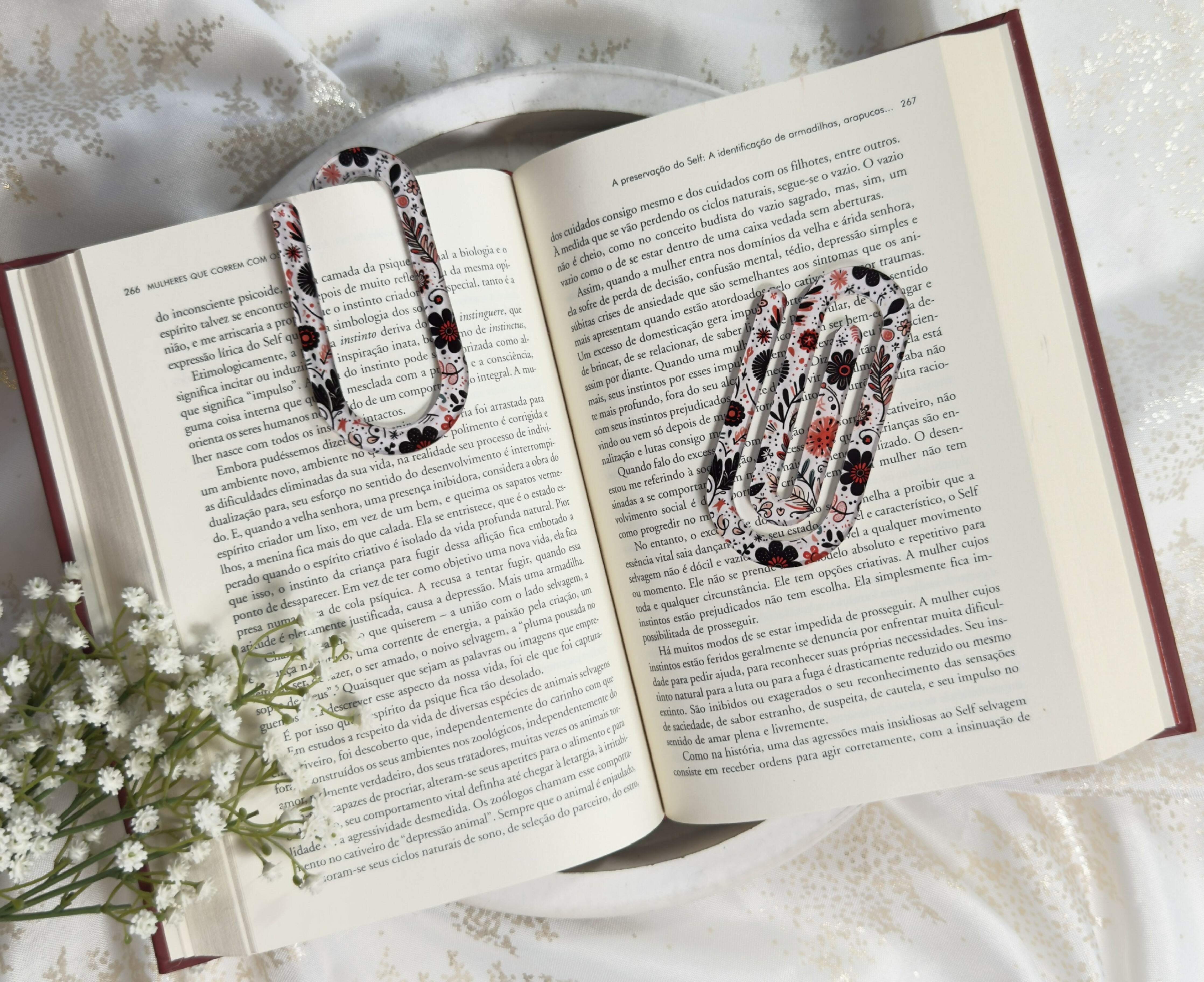 Jumbo Paperclip Bookmark Boho Bloom