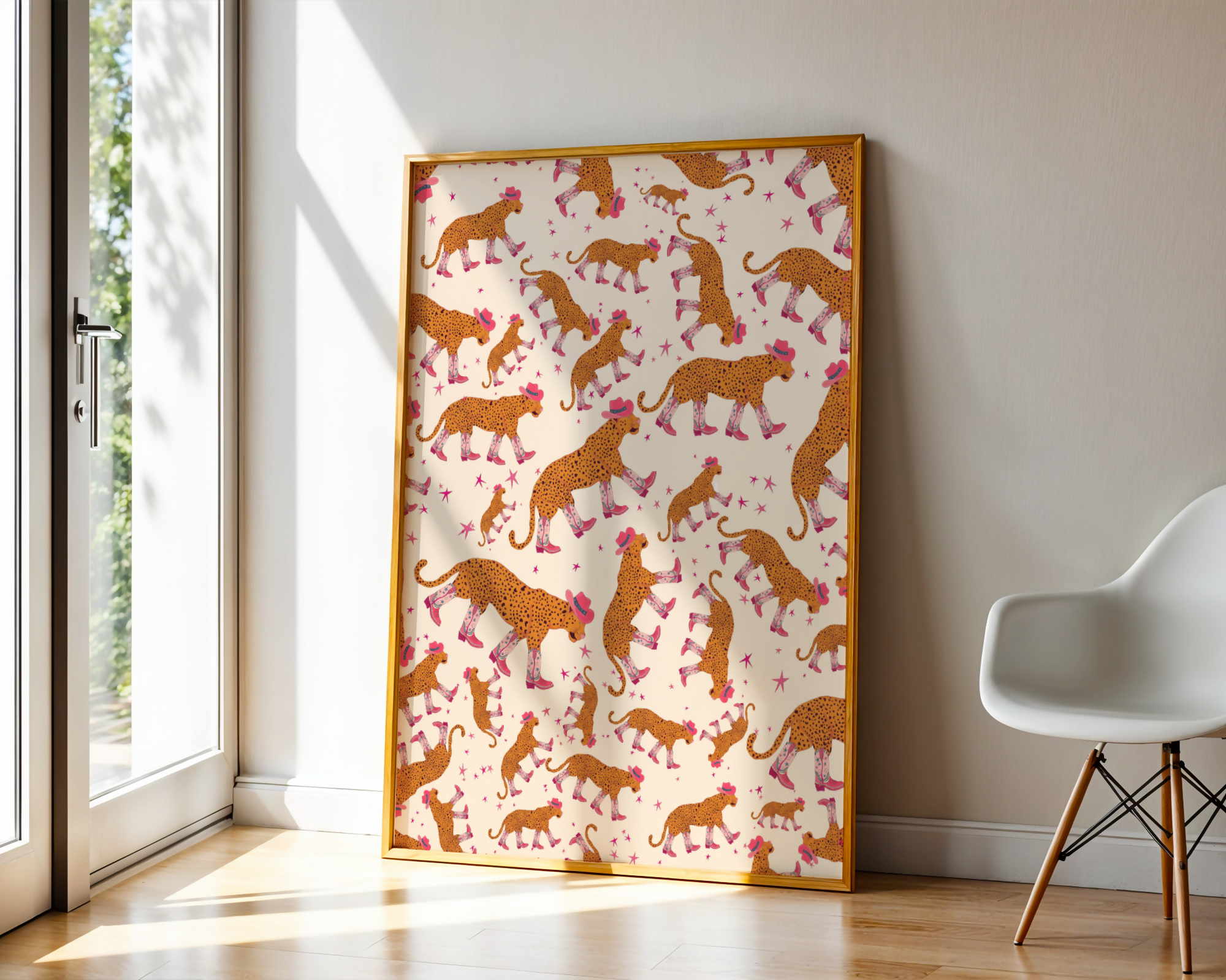 Cowgirl Cats A5 Hand Illustrated Poster