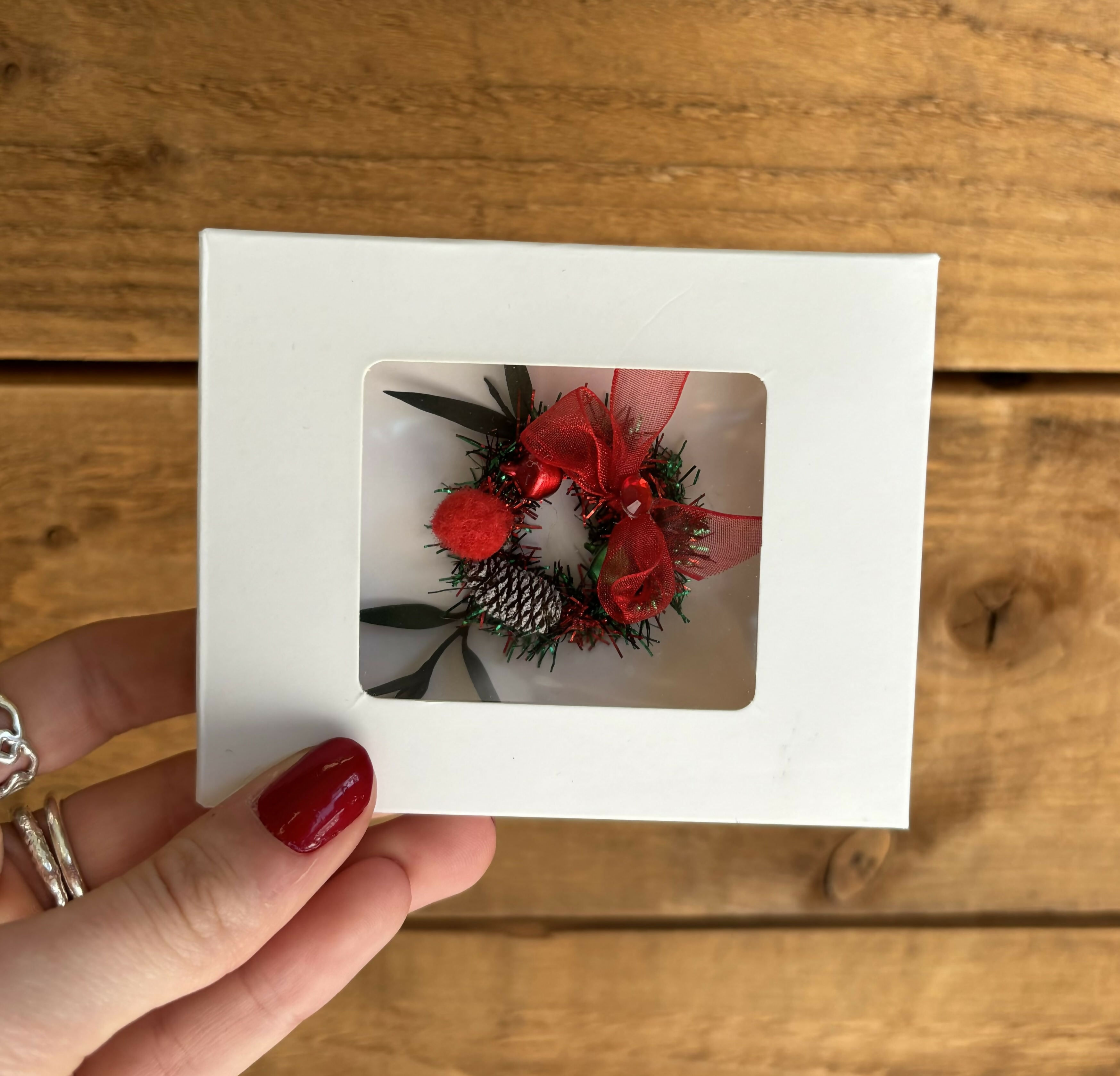 Boxed Wreath, Seasonal Card/Gift - Extra Small