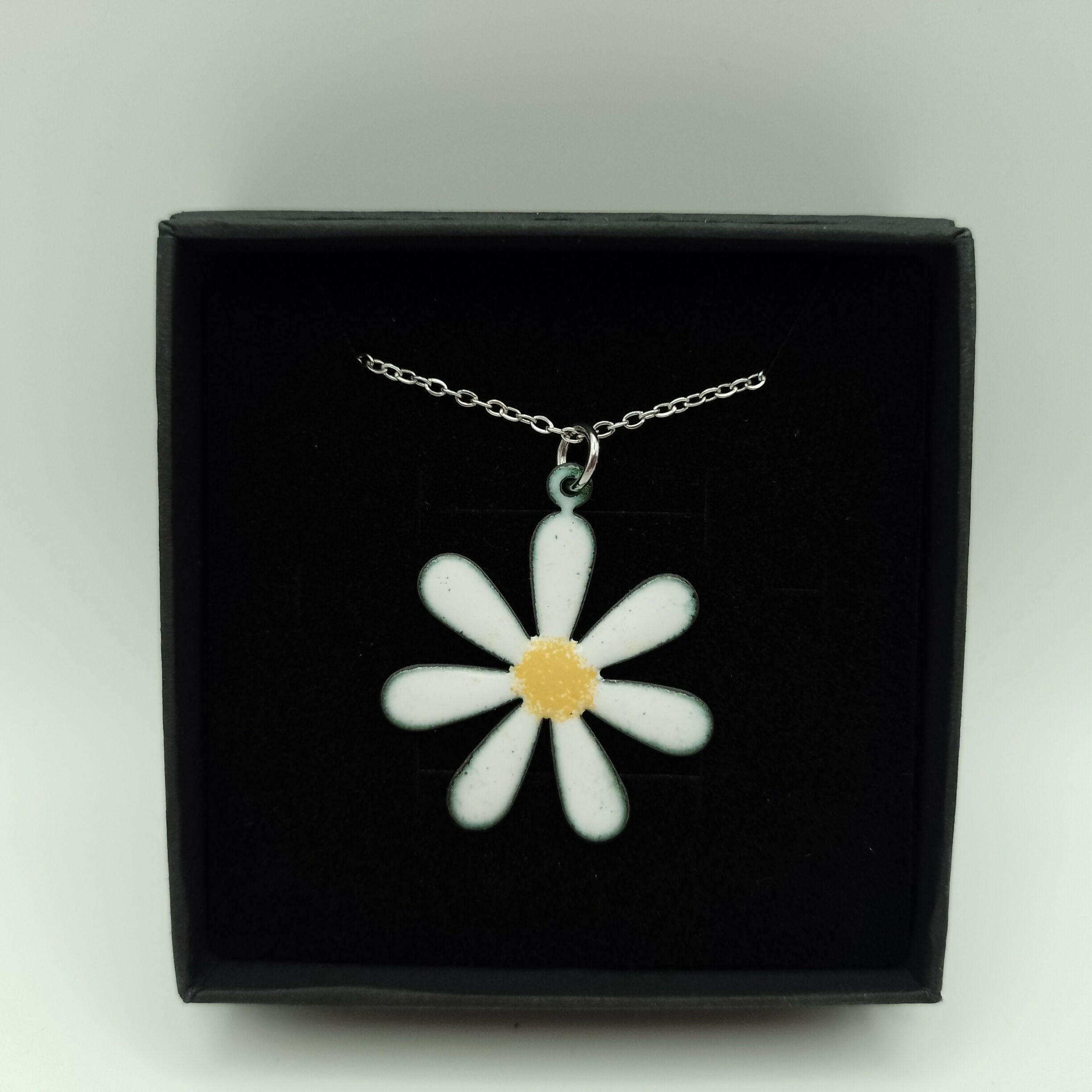 Daisy Enamel Flower Pendant