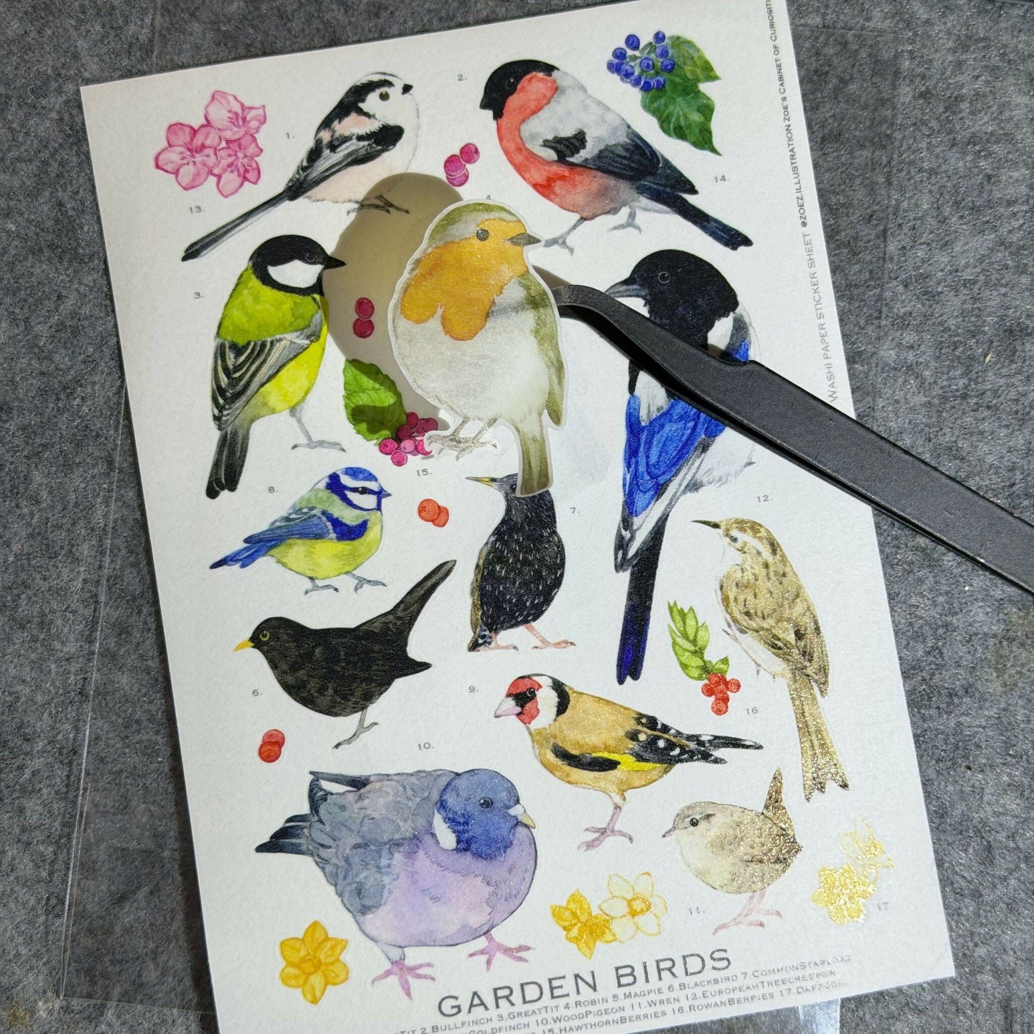 A6 Washi Wildlife Sticker Sheet