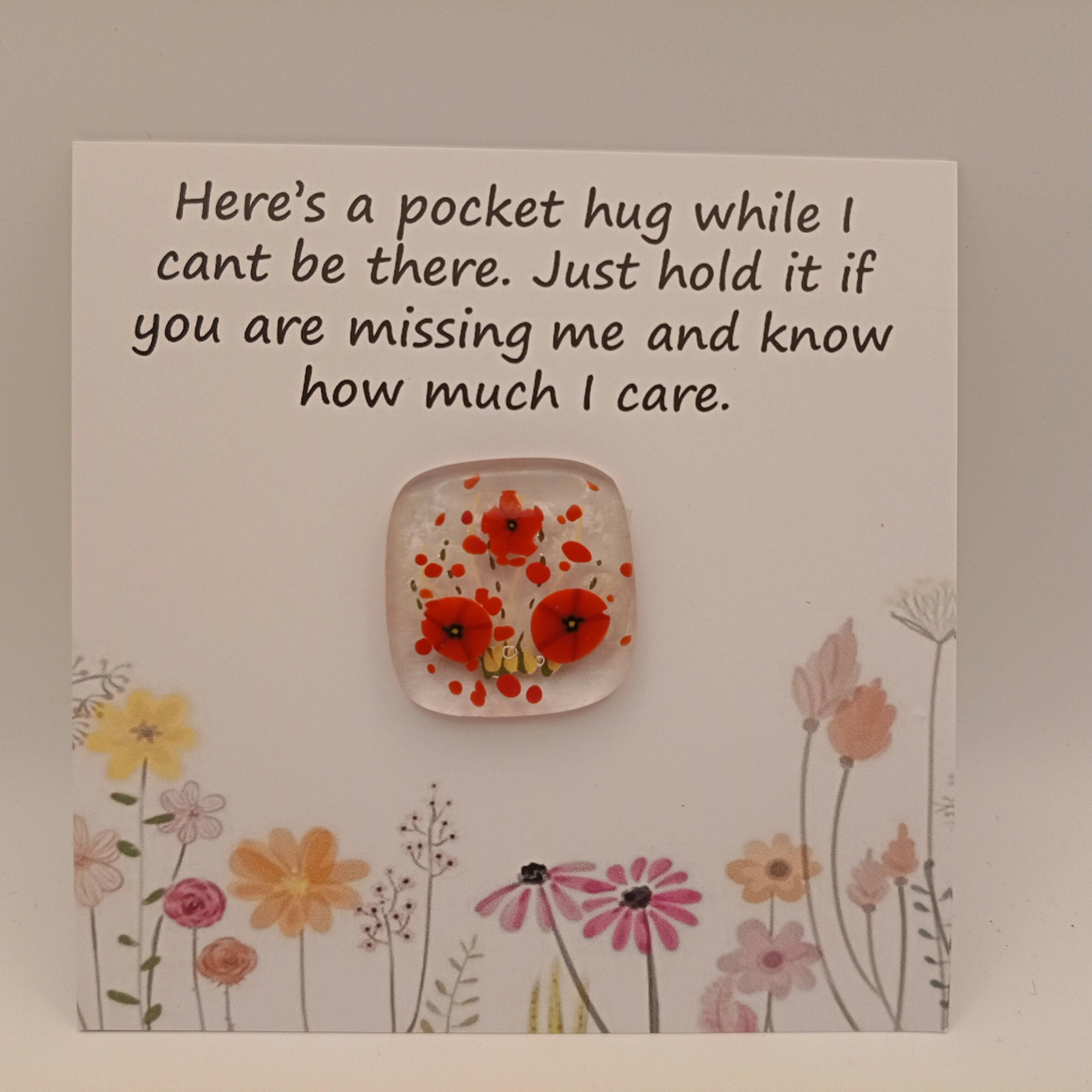 Fused Glass Pocket Hug Card
