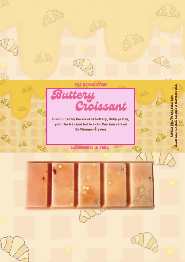 Buttery Croissant Fragranced Vegan Wax Melt Snap Bar