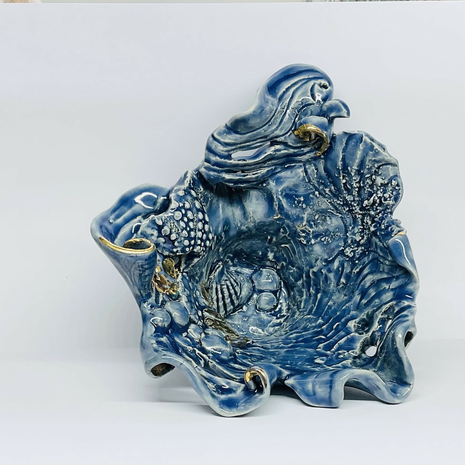 Textured Bowl with Gold Lustre