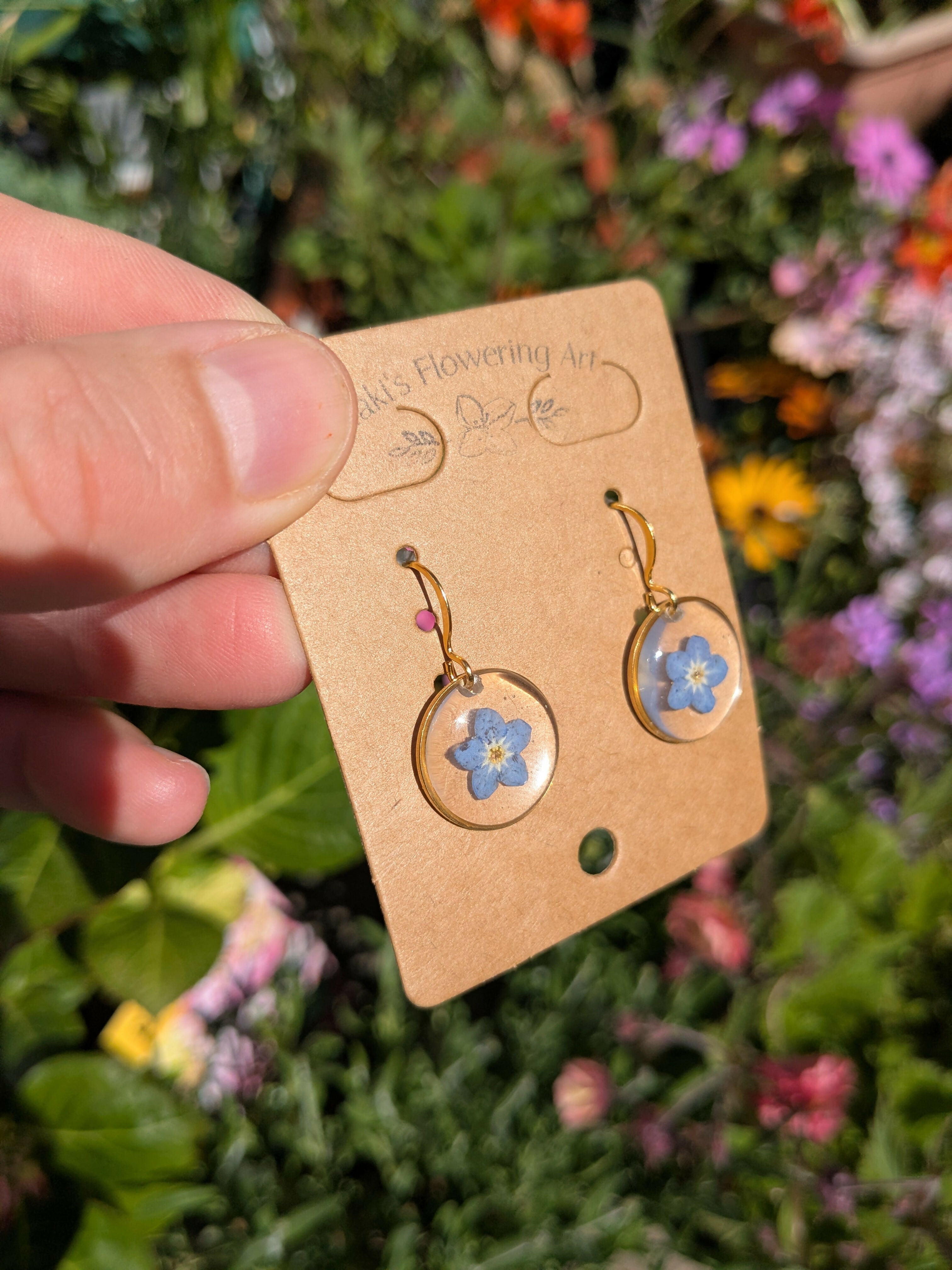 FORGET ME NOT GOLD EARRINGS