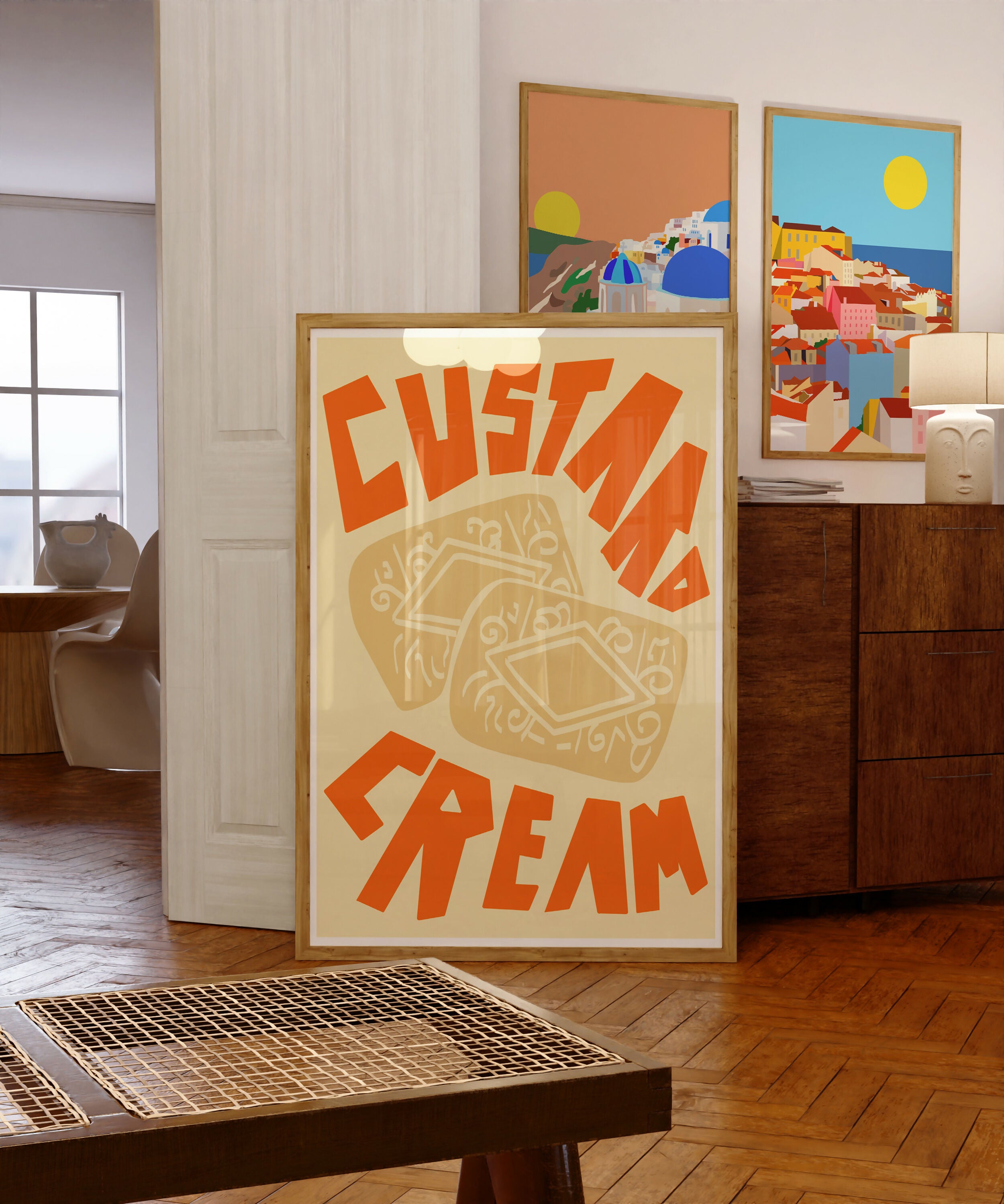 Custard Cream Art Print