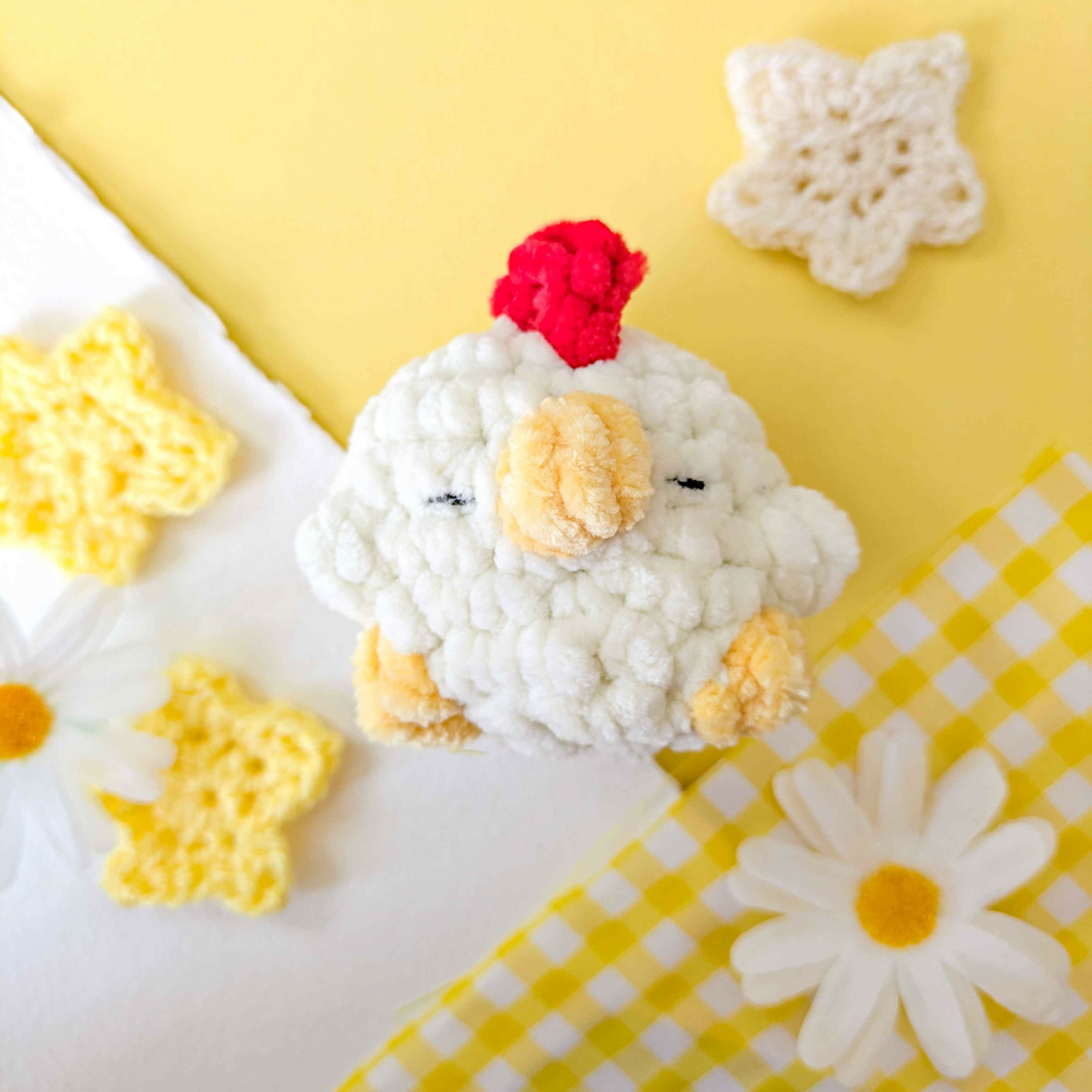 Chicken Puff Pud - Crochet Plushie