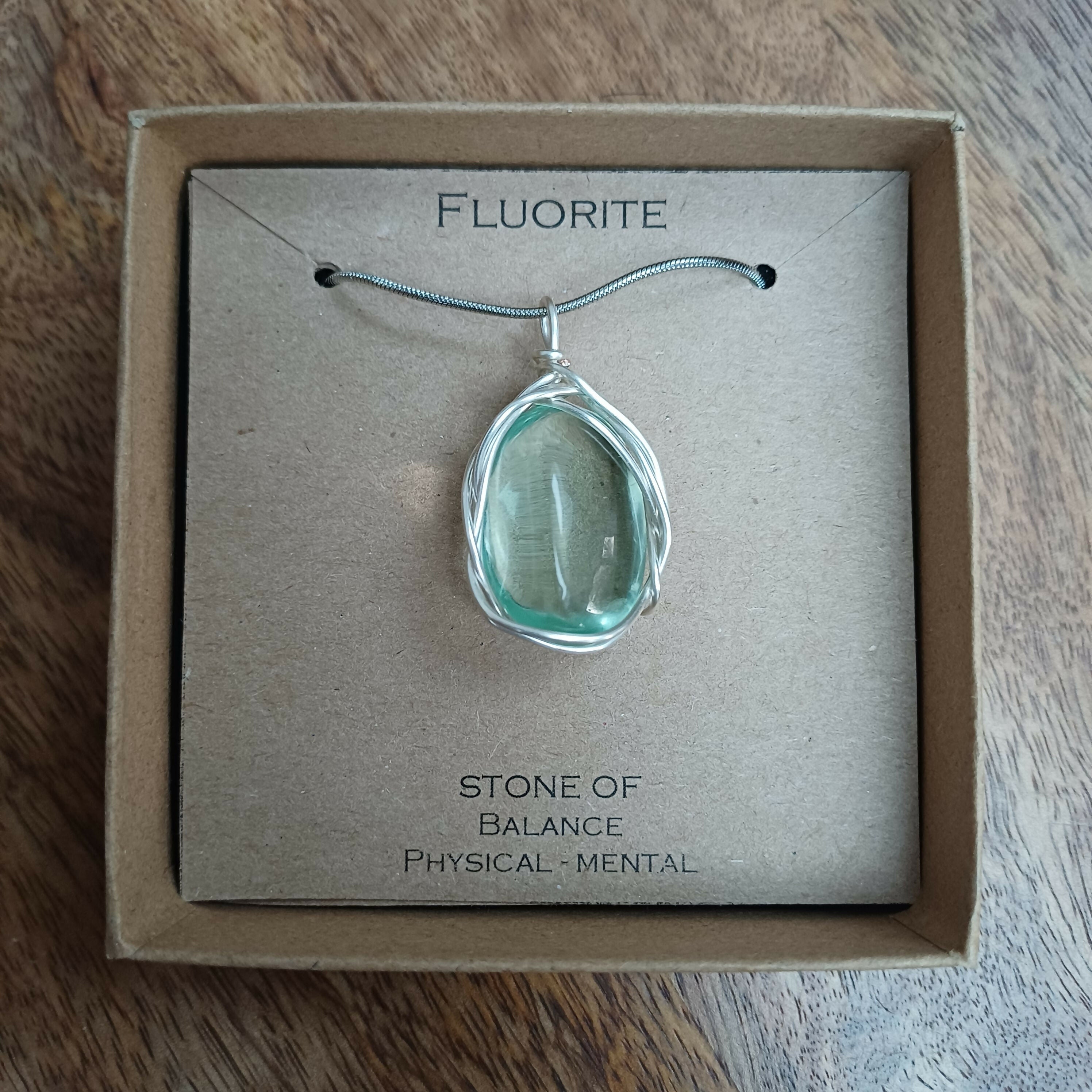 Fluorite Wire Wrapped Pendant