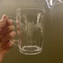 Etched glass tea mug