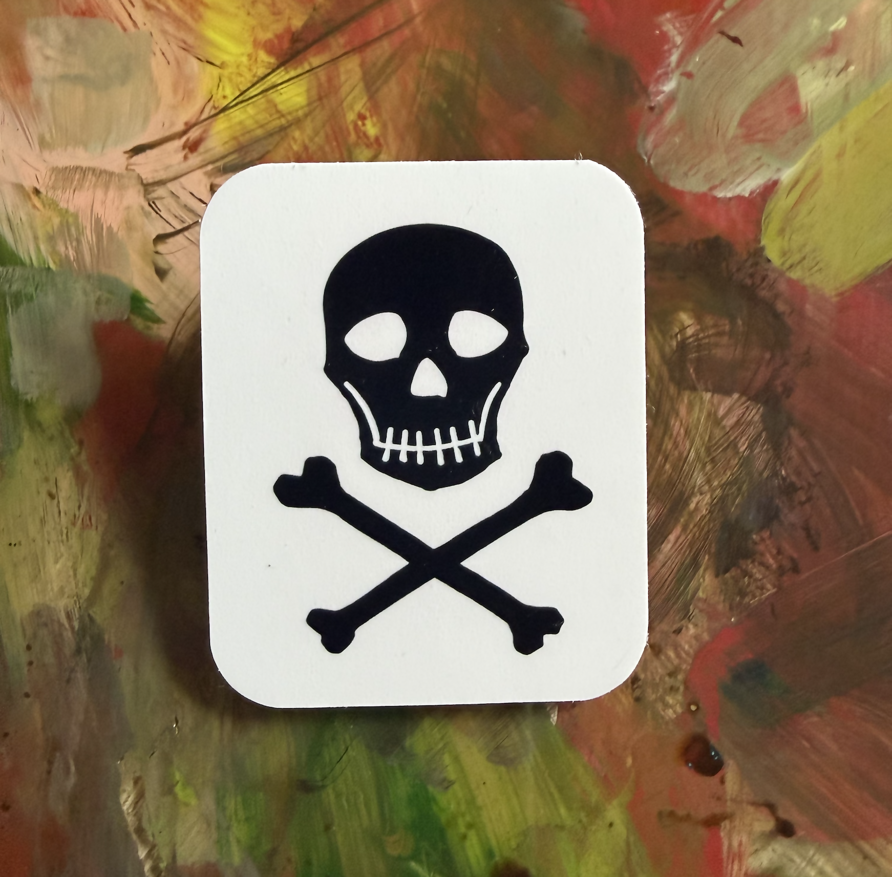 Sticker - White Skull
