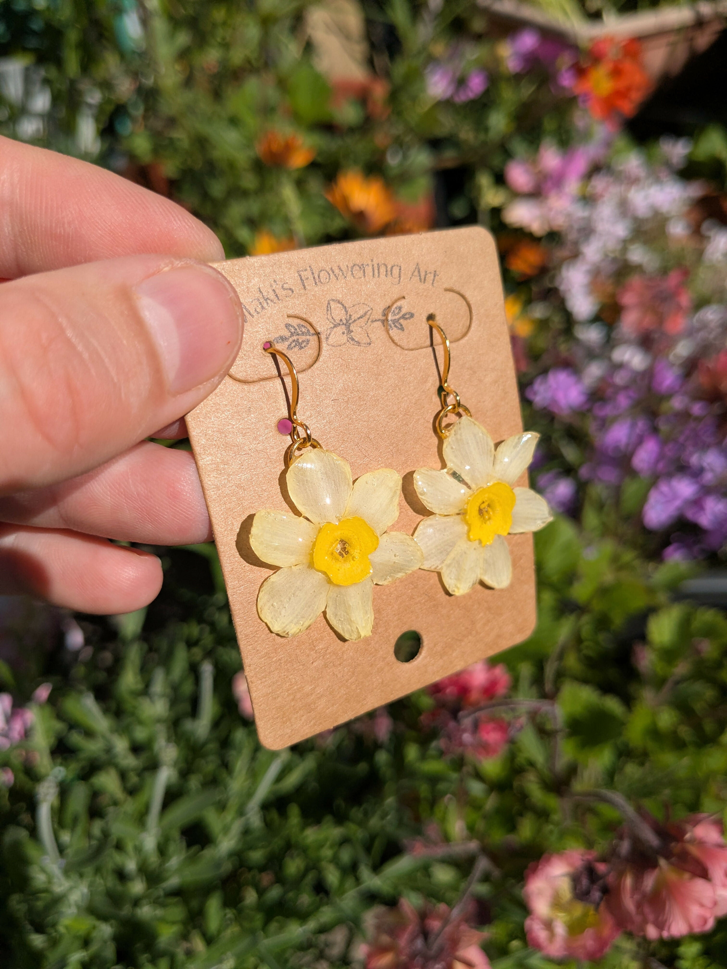REAL NARCISUSS AVALANCHE EARRINGS